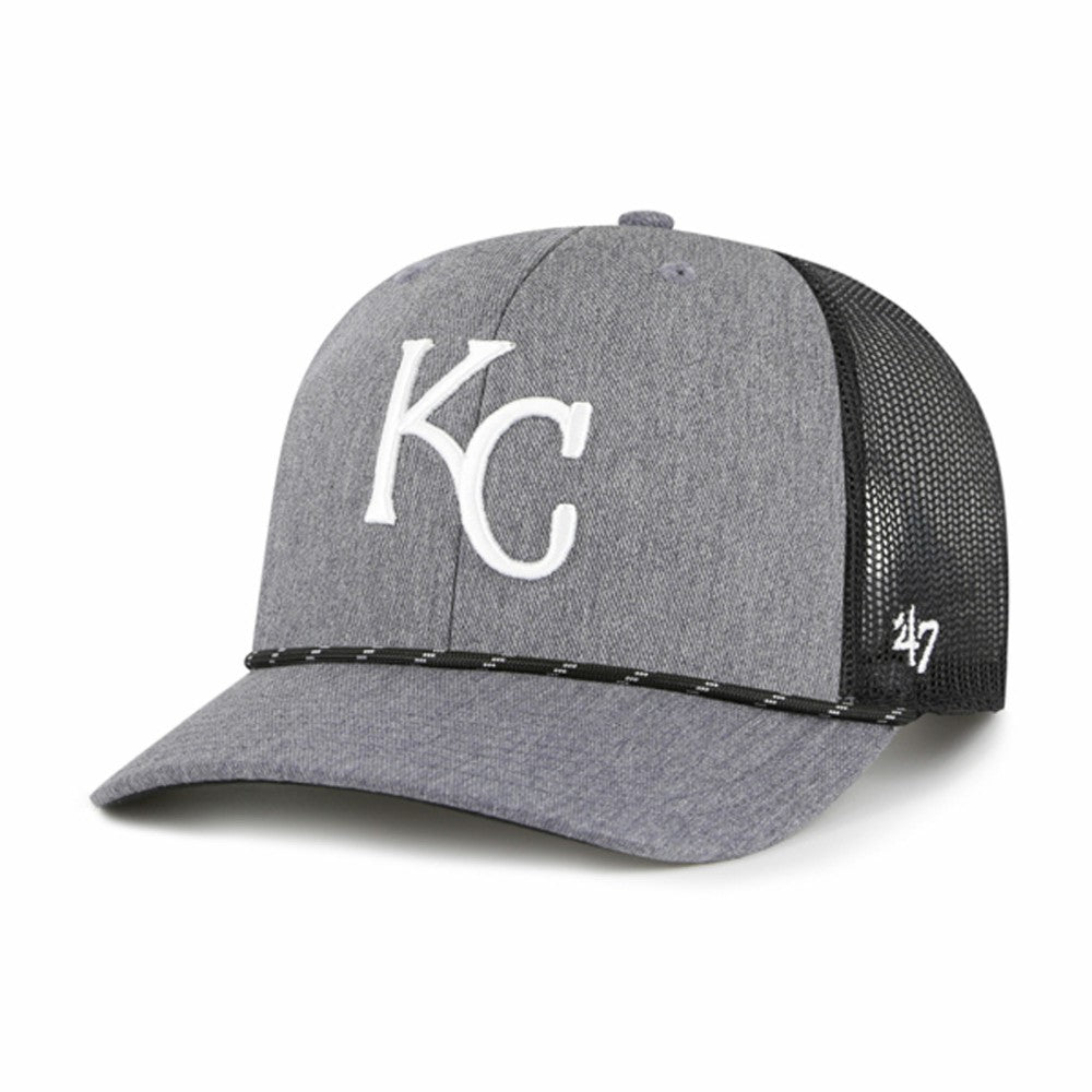 Kansas City Royals '47 Carbon Rope Trucker Adjustable Hat - Charcoal - 47 brand Online