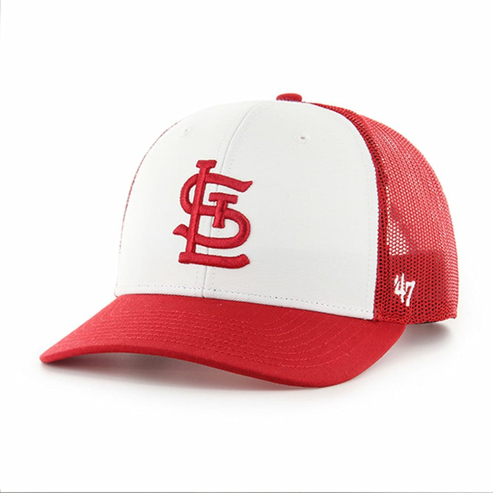 St. Louis Cardinals '47 Freshman Trucker Adjustable Hat - White/Red - 47 brand Online