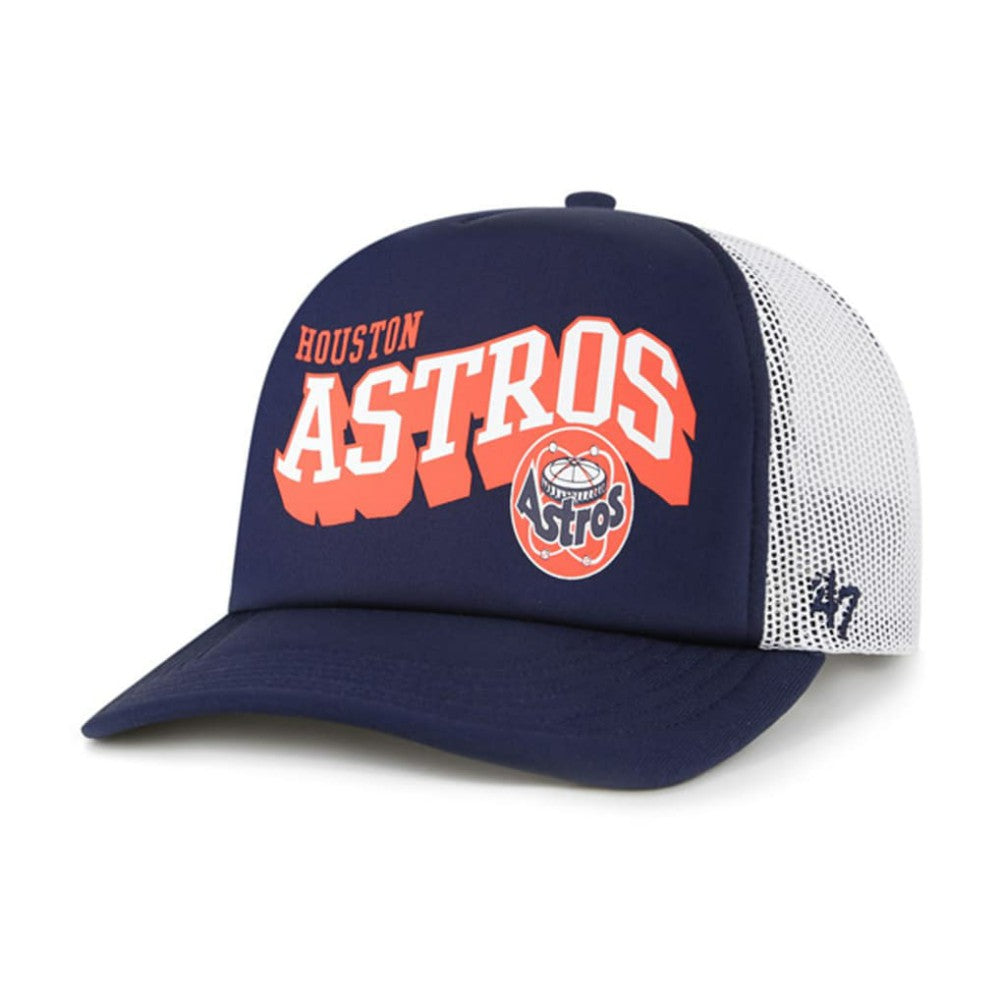 Houston Astros '47 Meander Foam Trucker Snapback Hat - Navy - 47 brand Discount