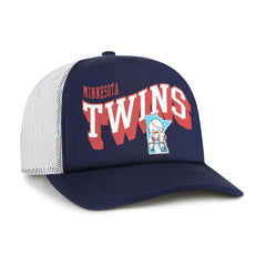 Minnesota Twins '47 Meander Foam Trucker Snapback Hat - Navy - 47 brand Discount