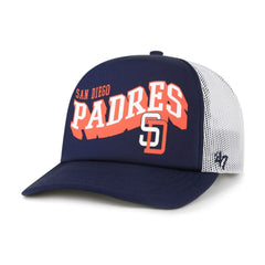 San Diego Padres '47 Meander Foam Trucker Snapback Hat - Navy - 47 brand Lifestyle