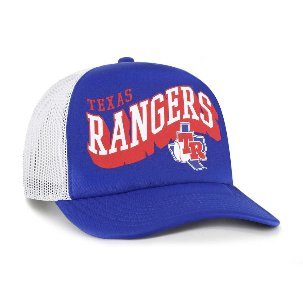 Texas Rangers '47 Meander Foam Trucker Snapback Hat - Royal - 47 brand on Sale