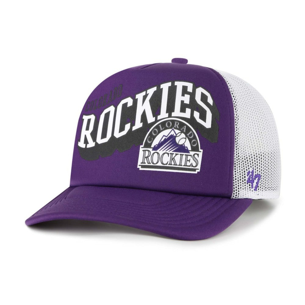 Colorado Rockies '47 Meander Foam Trucker Snapback Hat - Purple - 47 brand Sale