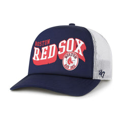 Boston Red Sox '47 Meander Foam Trucker Snapback Hat - Navy - 47 brand Lifestyle