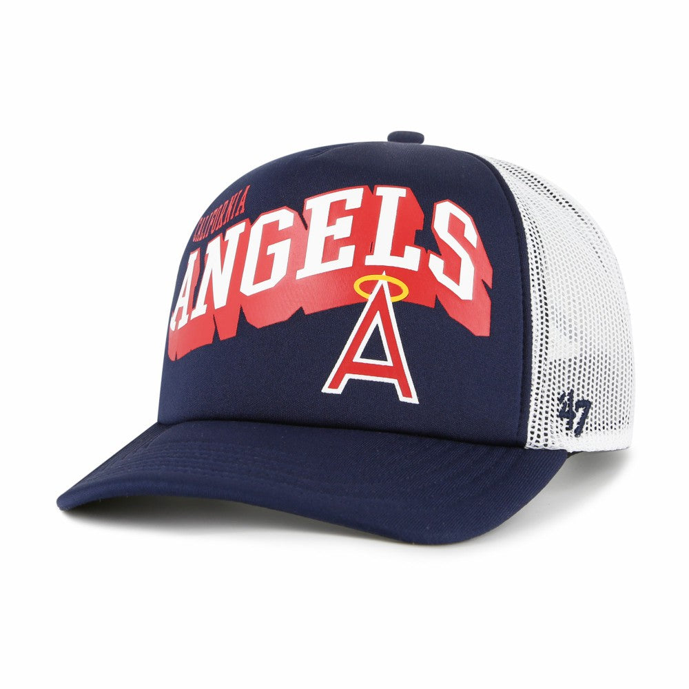 Los Angeles Angels '47 Meander Foam Trucker Snapback Hat - Navy - 47 brand Discount