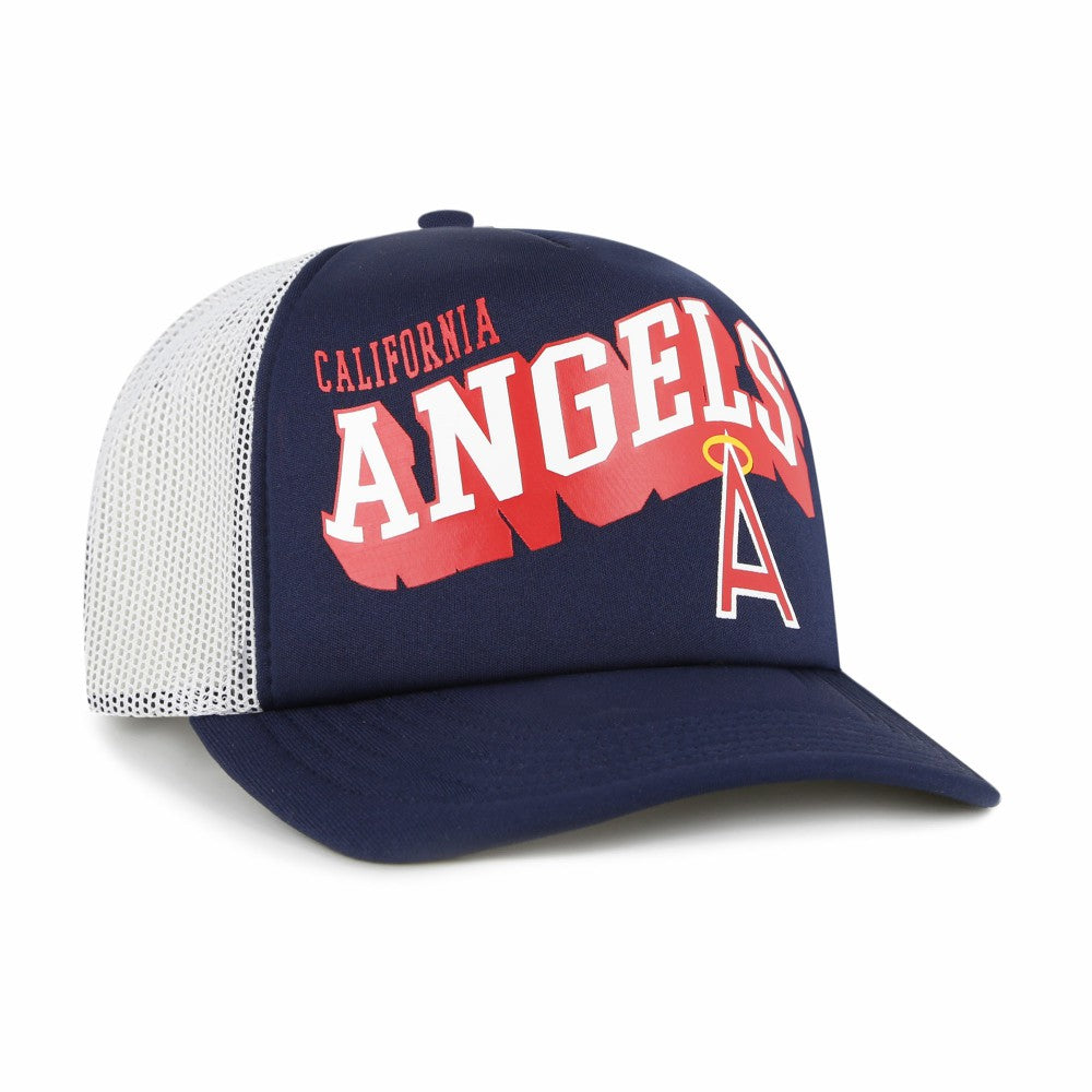 Los Angeles Angels '47 Meander Foam Trucker Snapback Hat - Navy - 47 brand Discount