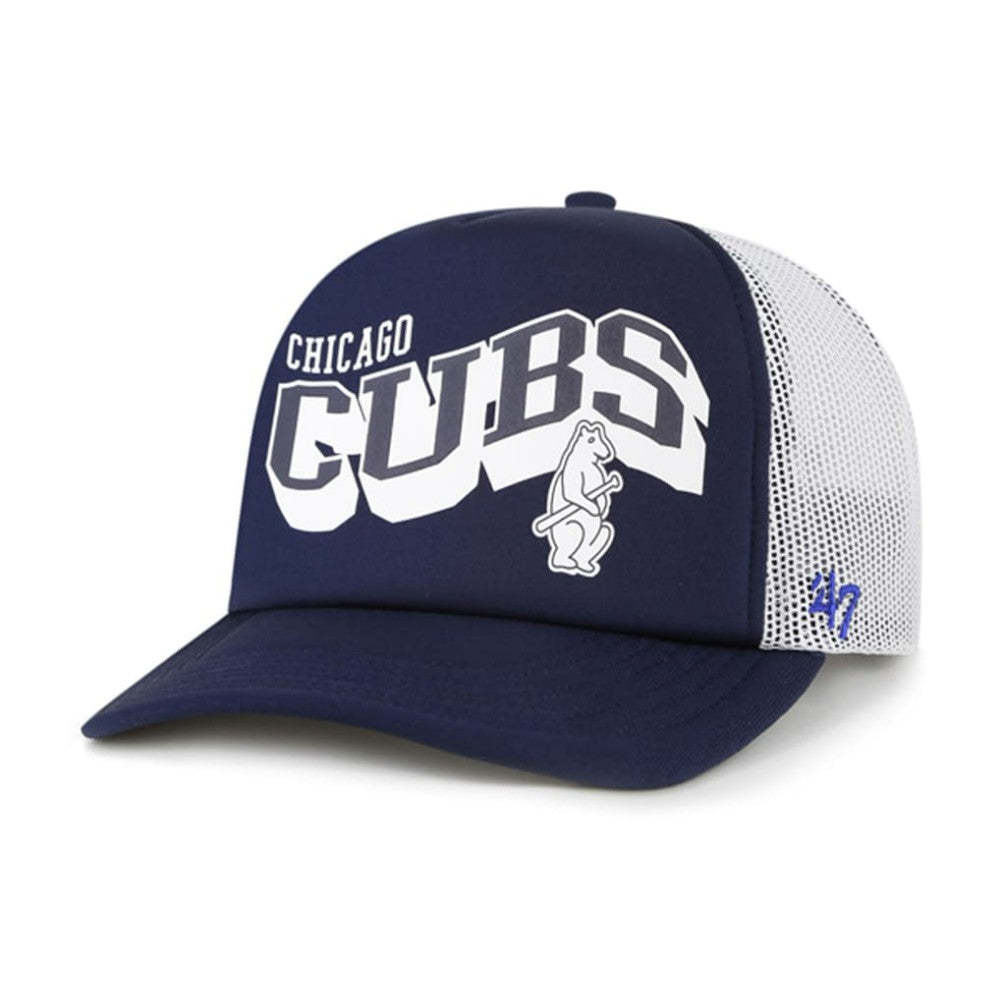 Chicago Cubs '47 Meander Foam Trucker Snapback Hat - Navy - 47 brand on Sale