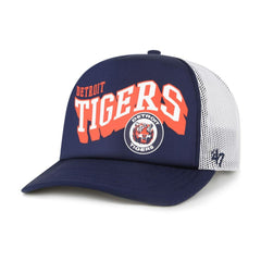 Detroit Tigers '47 Meander Foam Trucker Snapback Hat - Navy - 47 brand Sale