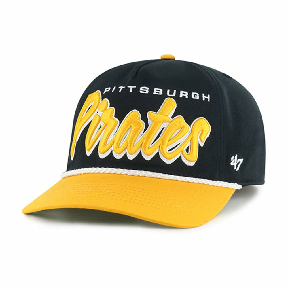 Pittsburgh Pirates '47 Dropshadow Rope Hitch Adjustable Hat - Black - 47 brand Online