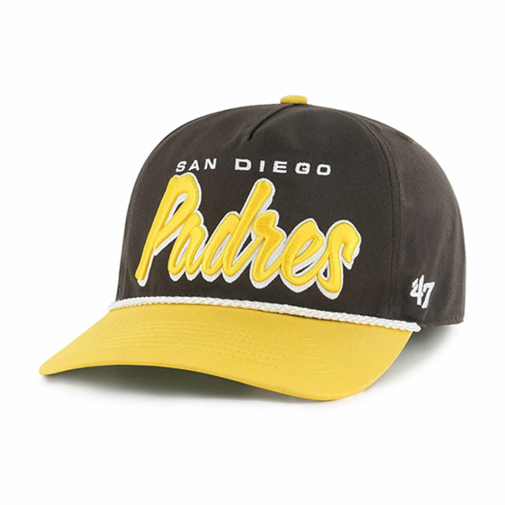 San Diego Padres '47 Dropshadow Rope Hitch Adjustable Hat - Brown - 47 brand Lifestyle