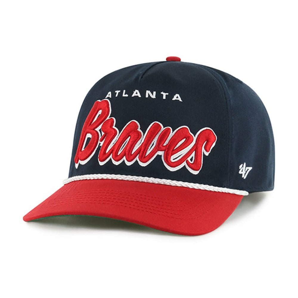 Atlanta Braves '47 Dropshadow Rope Hitch Adjustable Hat - Navy - 47 brand Sale