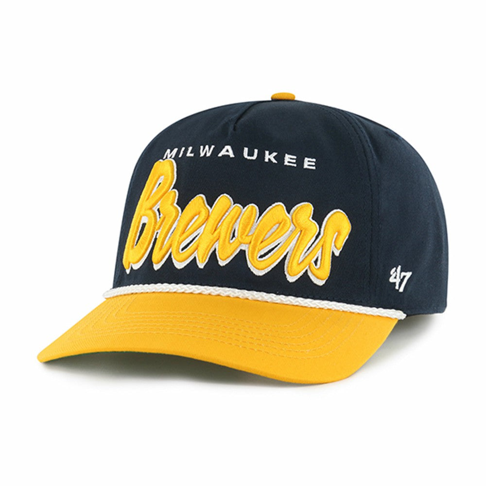 Milwaukee Brewers '47 Dropshadow Rope Hitch Adjustable Hat - Navy - 47 brand Lifestyle