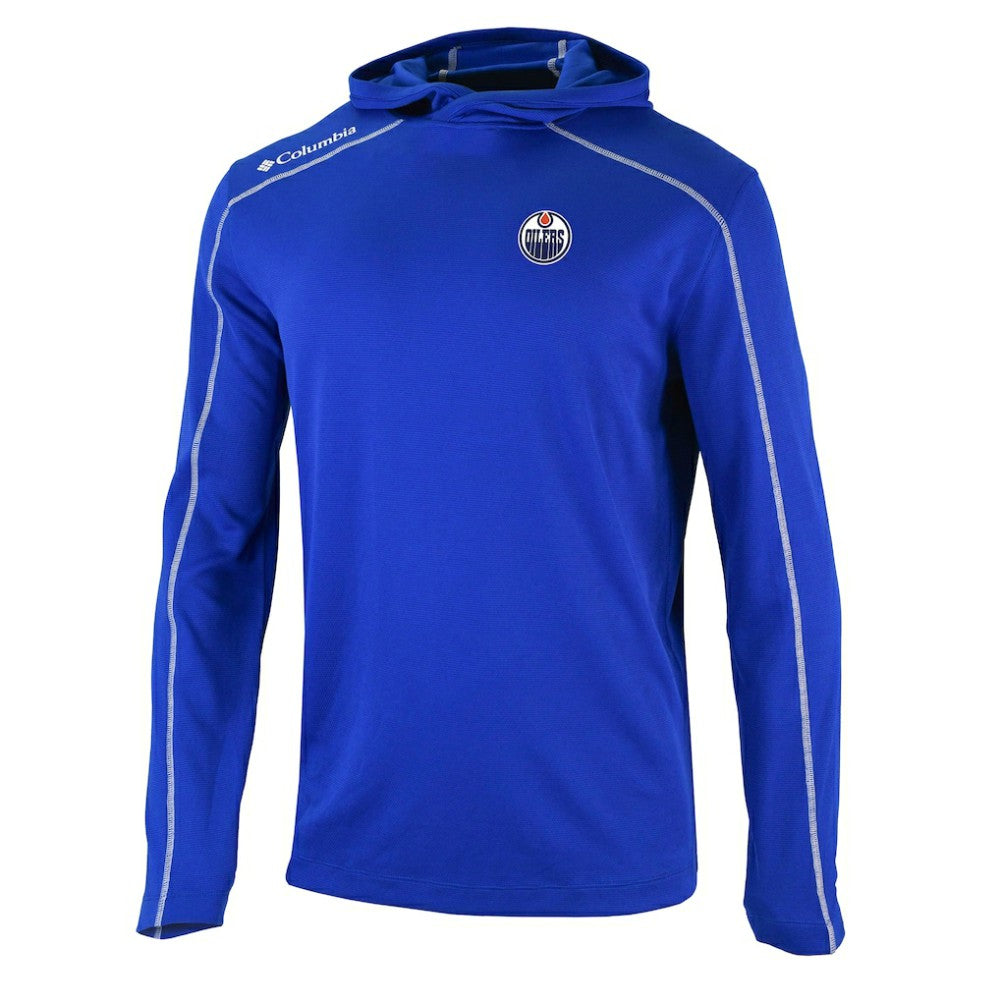 Edmonton Oilers Columbia Shotgun Omni-Wick Pullover Hoodie - Royal - NHL 202128410