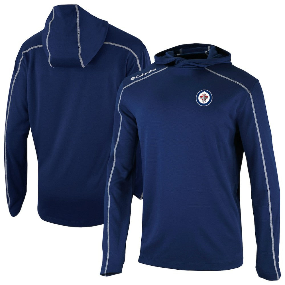 Winnipeg Jets Columbia Shotgun Omni-Wick Pullover Hoodie - Navy - NHL 202128411