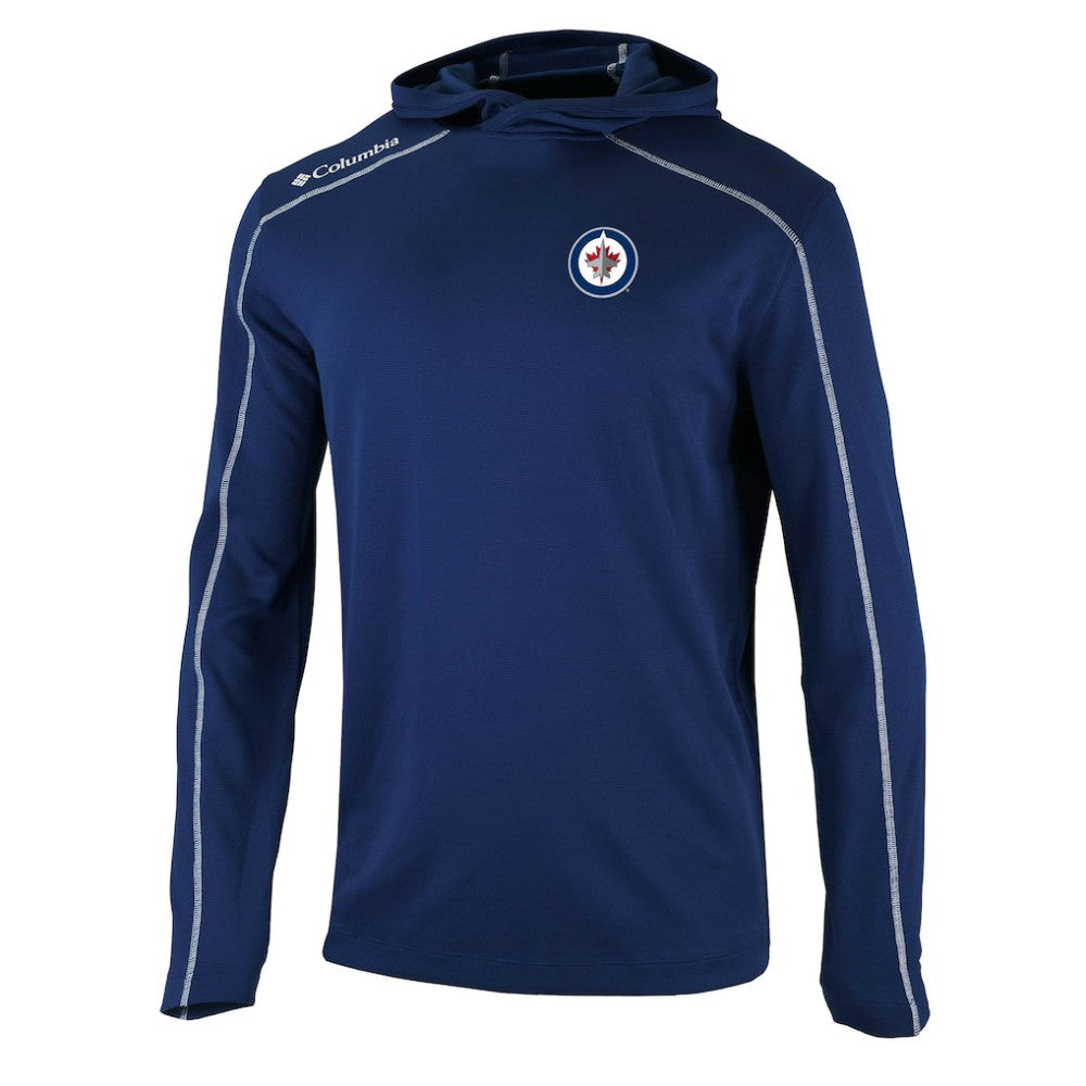 Winnipeg Jets Columbia Shotgun Omni-Wick Pullover Hoodie - Navy - NHL 202128411