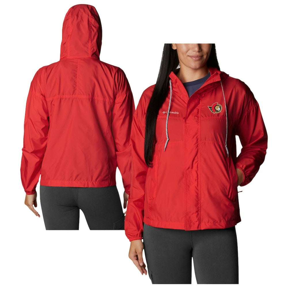 Ottawa Senators Columbia Women's Flash Challenger Omni-Wick Hoodie Full-Zip Windbreaker - Red - NHL 202128436