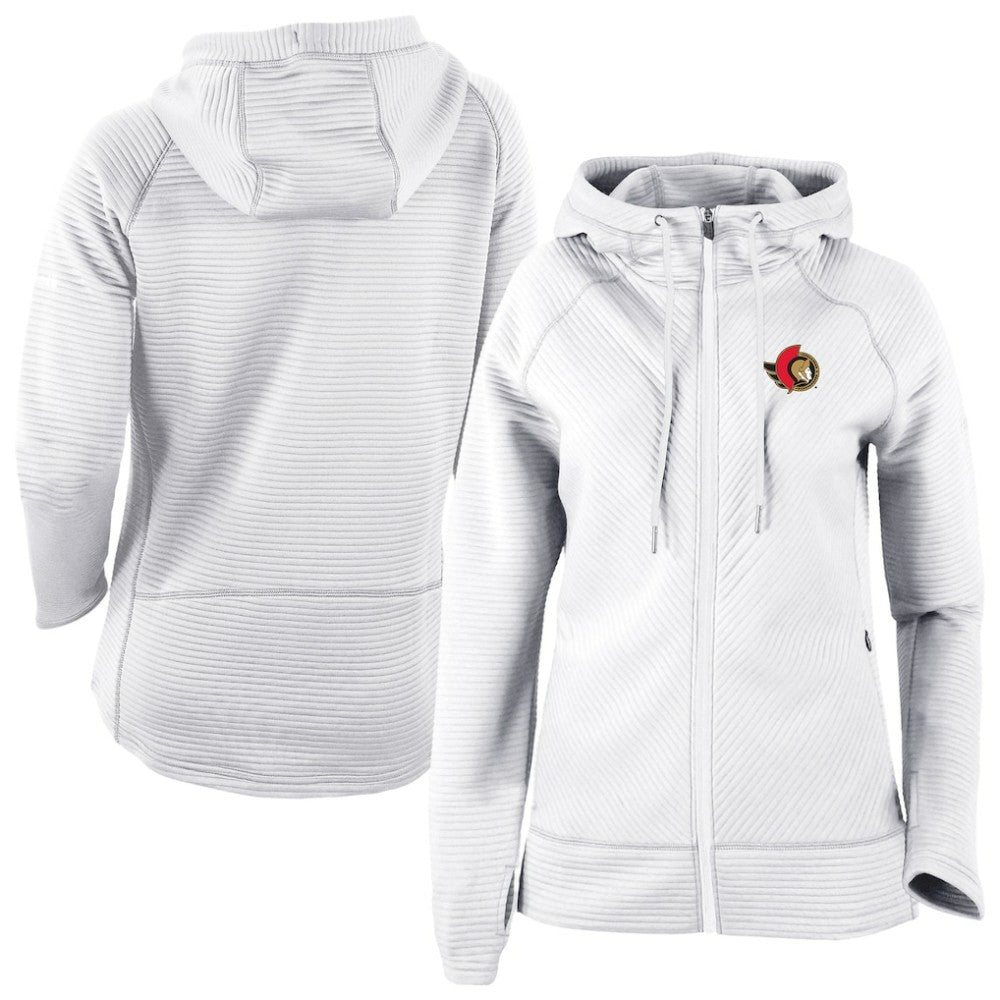 Ottawa Senators Columbia Omni-Wick Pack It Up Full-Zip Jacket - White - NHL 202128451