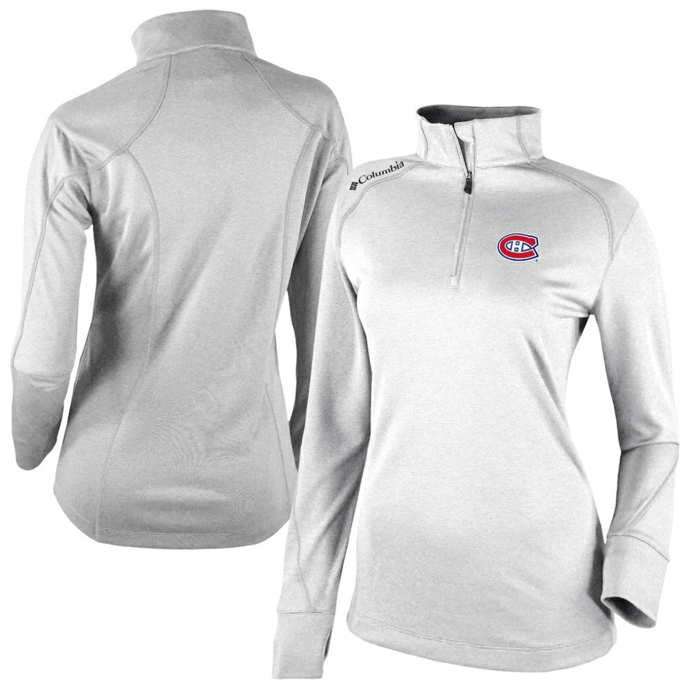 Montreal Canadiens Columbia Women's Omni-Wick Shotgun 2.0 Quarter-Zip Pullover Top - White - NHL 202128455