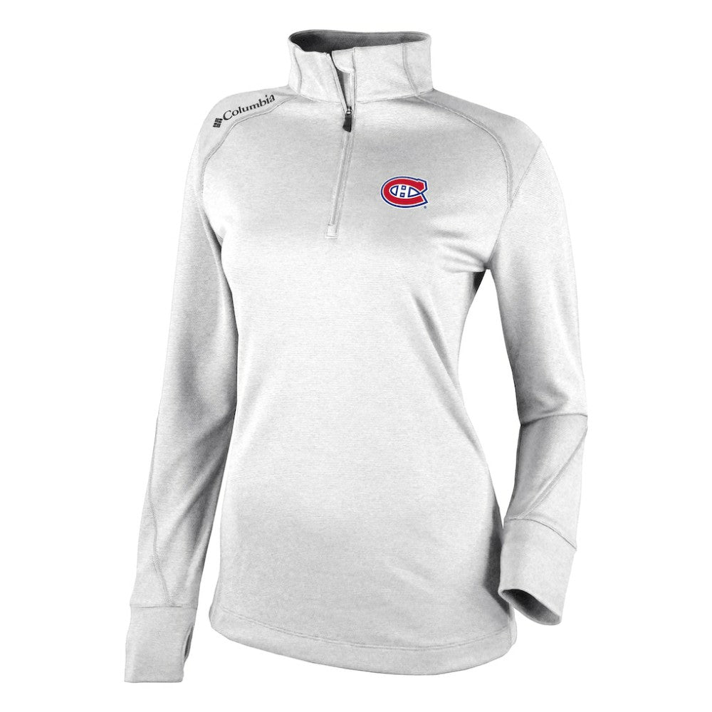 Montreal Canadiens Columbia Women's Omni-Wick Shotgun 2.0 Quarter-Zip Pullover Top - White - NHL 202128455