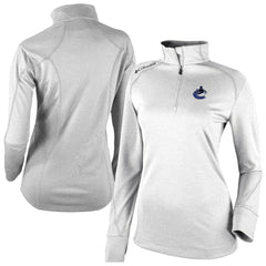 Vancouver Canucks Columbia Women's Omni-Wick Shotgun 2.0 Quarter-Zip Pullover Top - White - NHL 202128456
