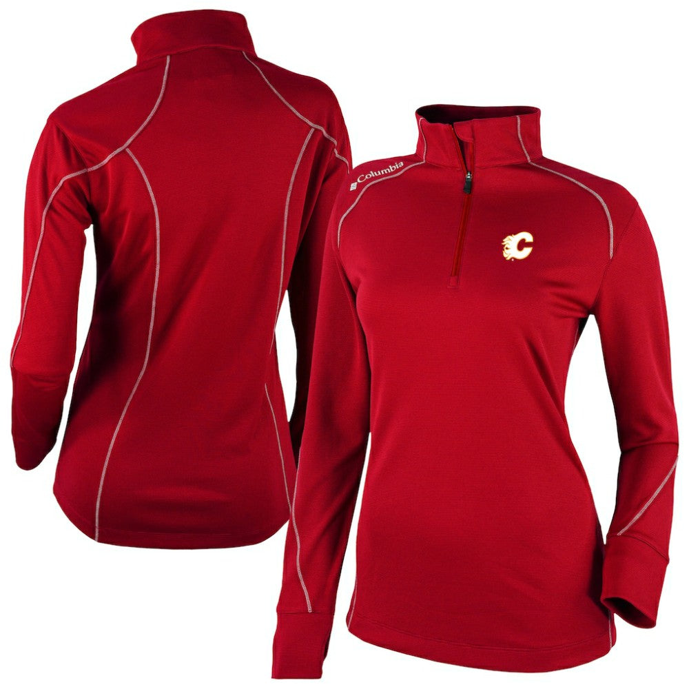 Calgary Flames Columbia Women's Omni-Wick Shotgun 2.0 Quarter-Zip Pullover Top - Red - NHL 202128457