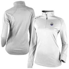 Edmonton Oilers Columbia Women's Omni-Wick Shotgun 2.0 Quarter-Zip Pullover Top - White - NHL 202128459