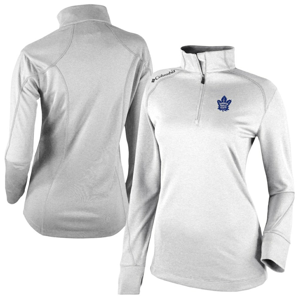 Toronto Maple Leafs Columbia Women's Omni-Wick Shotgun 2.0 Quarter-Zip Pullover Top - White - NHL 202128460