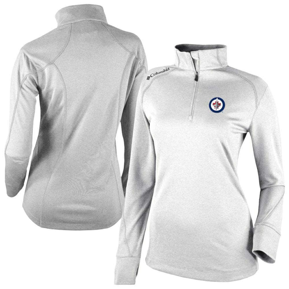 Winnipeg Jets Columbia Women's Omni-Wick Shotgun 2.0 Quarter-Zip Pullover Top - White - NHL 202128461