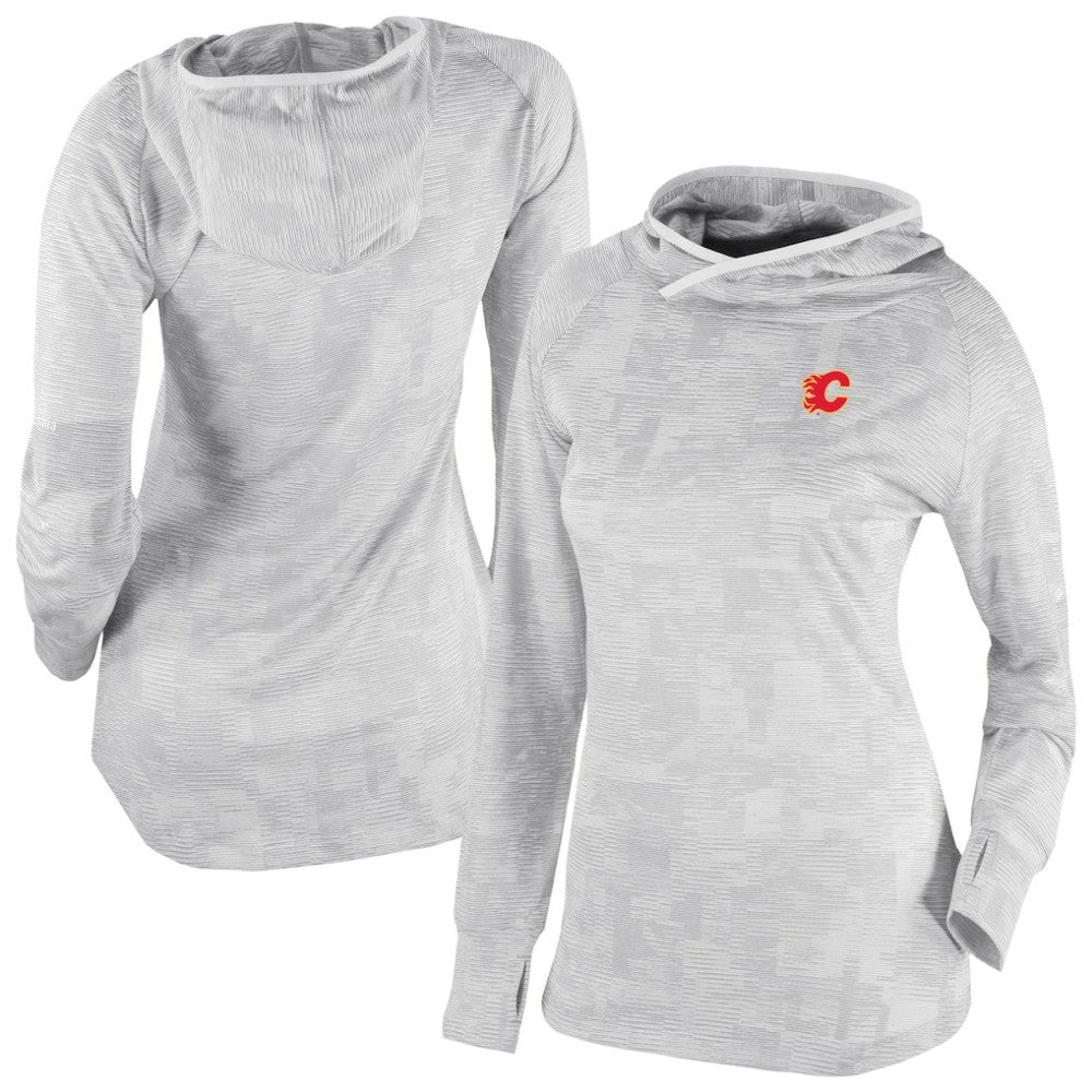 Calgary Flames Columbia Women's Omni-Wick Sunday Ball Pullover Hoodie - White - NHL 202128464