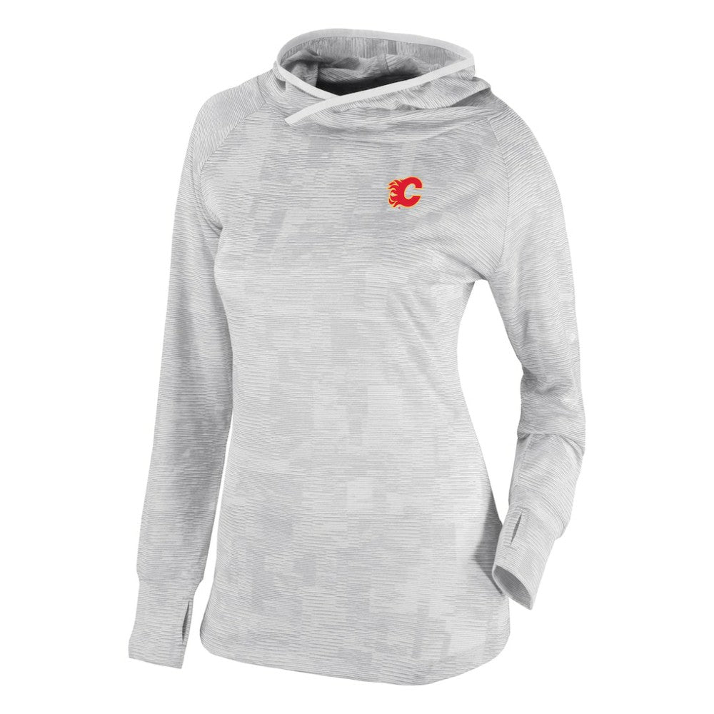 Calgary Flames Columbia Women's Omni-Wick Sunday Ball Pullover Hoodie - White - NHL 202128464