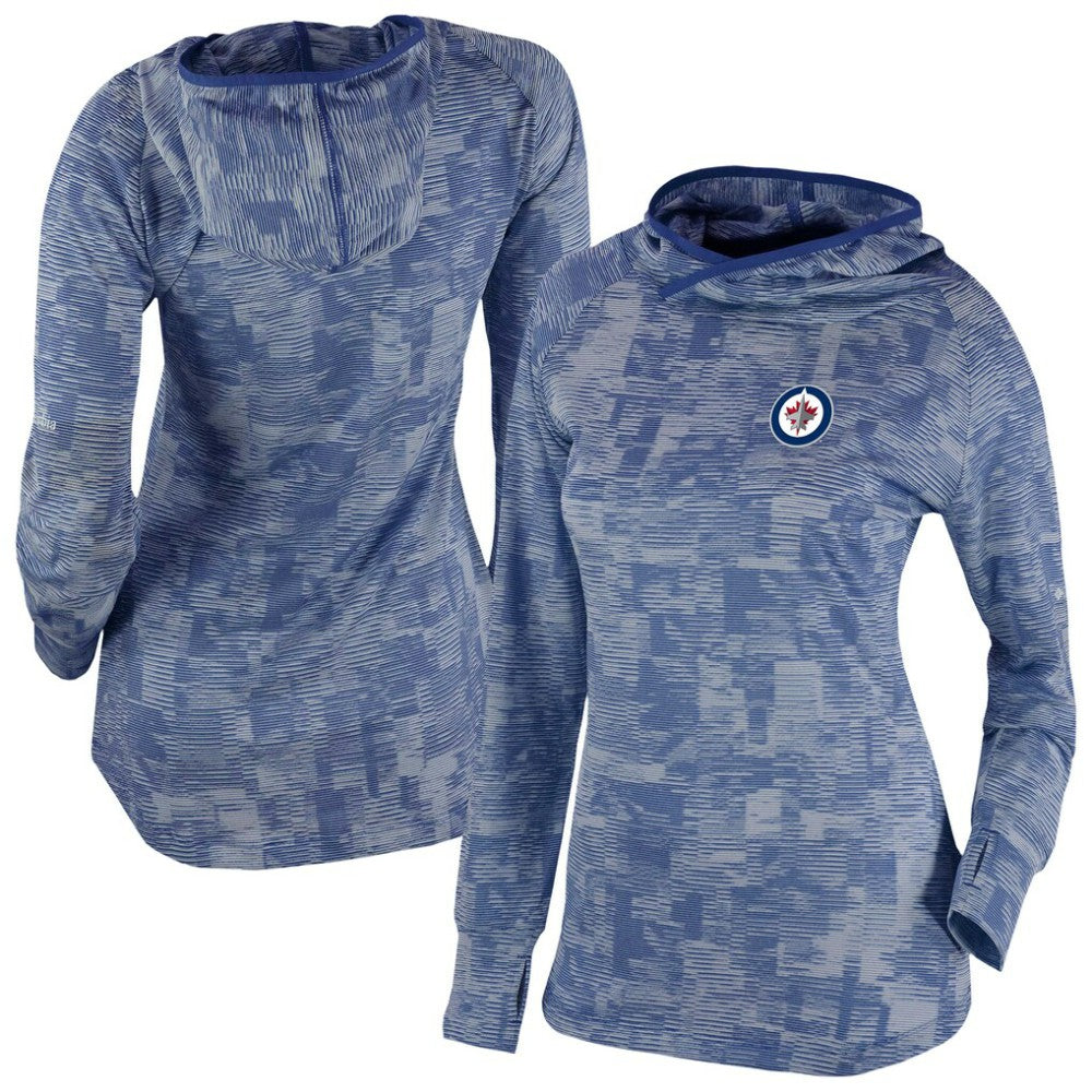Winnipeg Jets Columbia Women's Omni-Wick Sunday Ball Pullover Hoodie - Navy - NHL 202128467