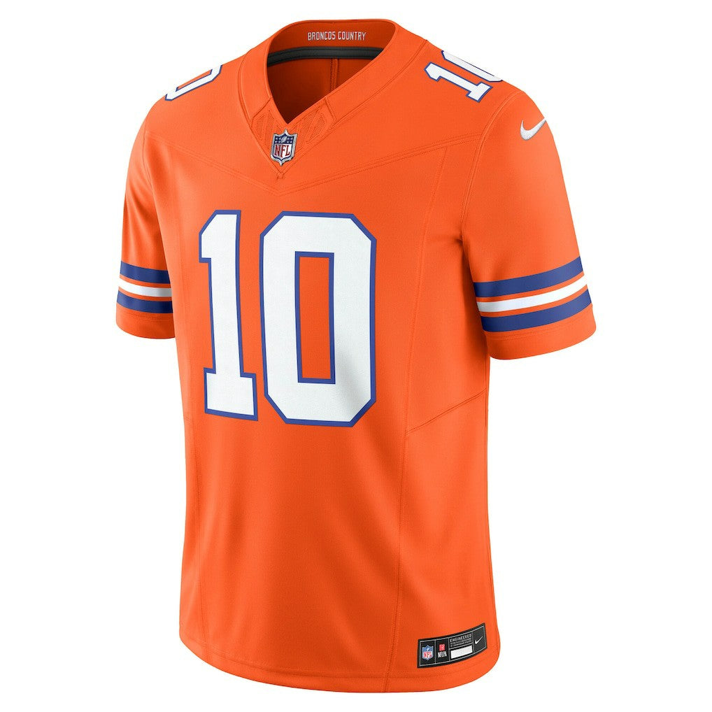 Nike Bo Nix Denver Broncos Vapor F.U.S.E. Limited Jersey Orange