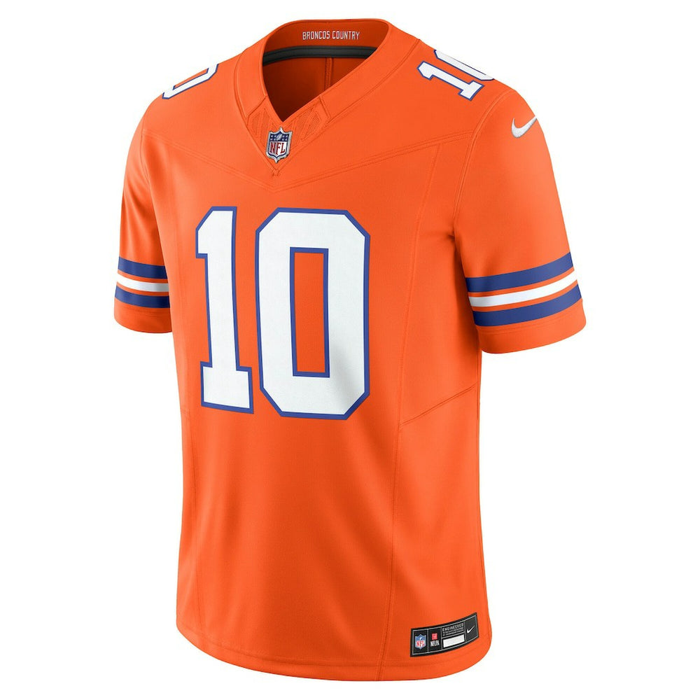 Nike Bo Nix Denver Broncos Vapor F.U.S.E. Limited Jersey Orange