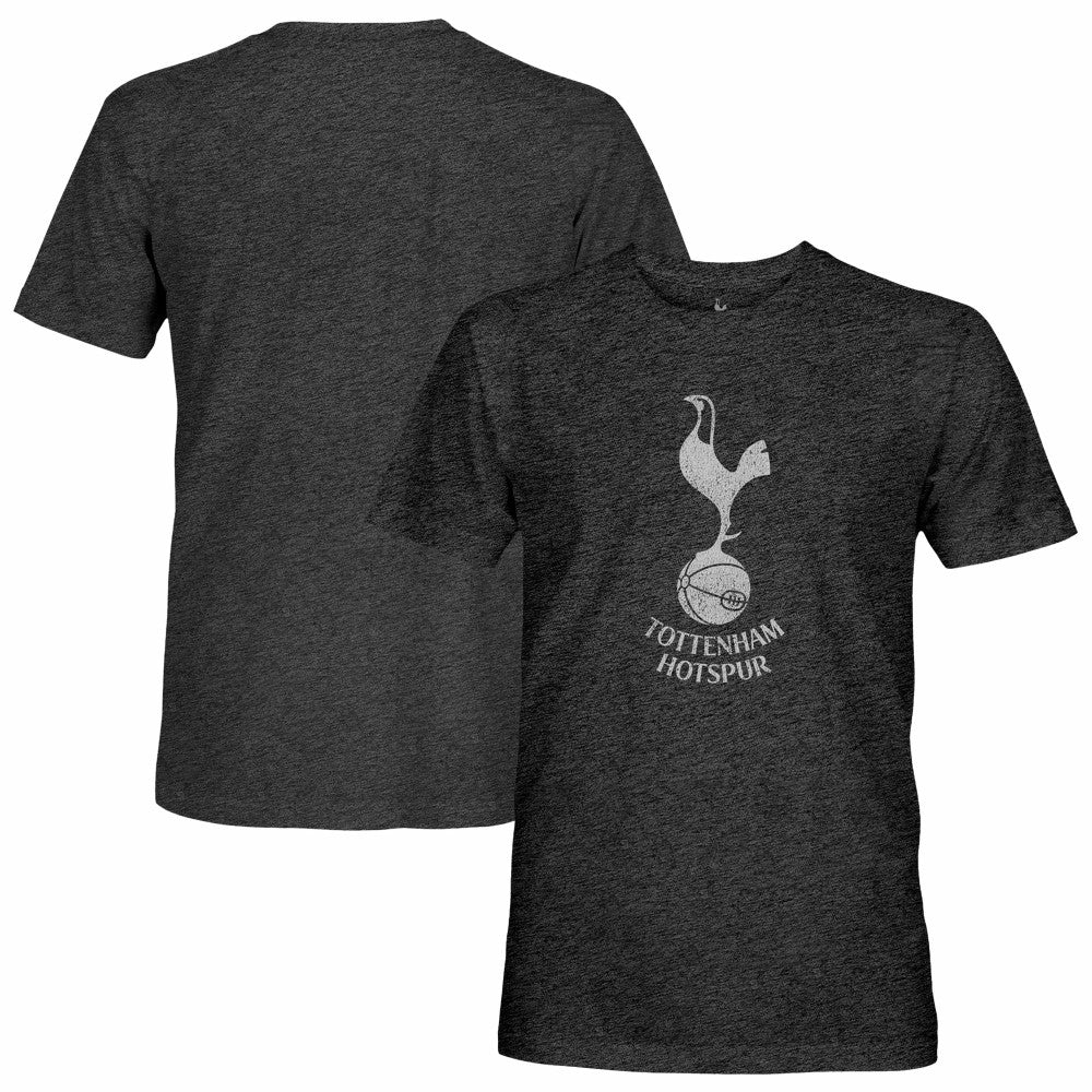 Tottenham Hotspur 1863FC Mono Badge Vintage Tri-Blend T-Shirt Black