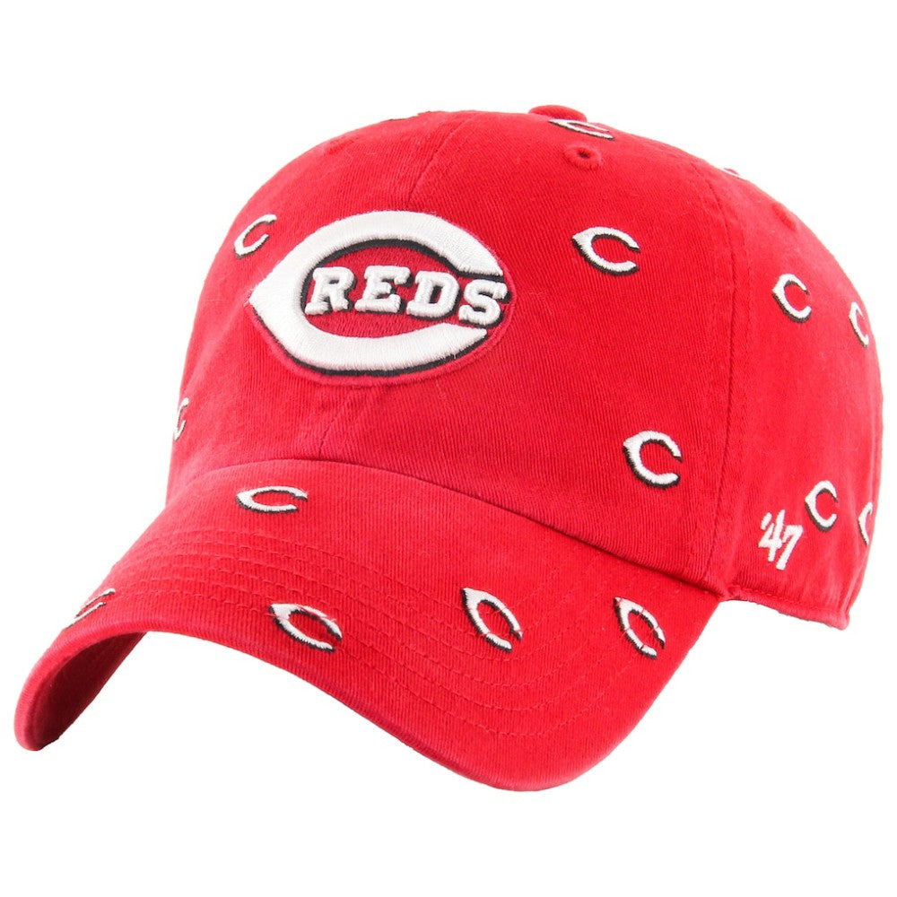 Cincinnati Reds '47 Women's Confetti Clean Up Adjustable Hat - Red - 47 brand Discount
