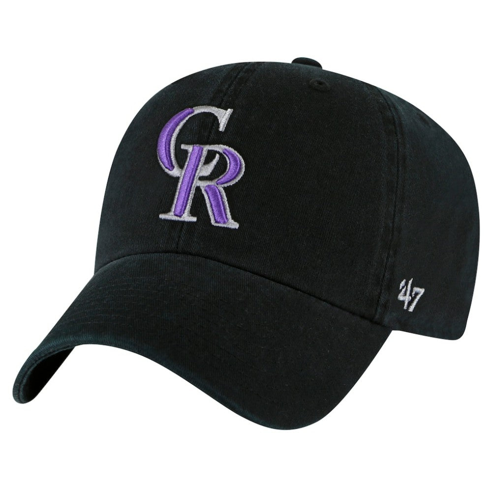 Colorado Rockies '47 Youth Clean Up Adjustable Hat - Black - 47 brand Online