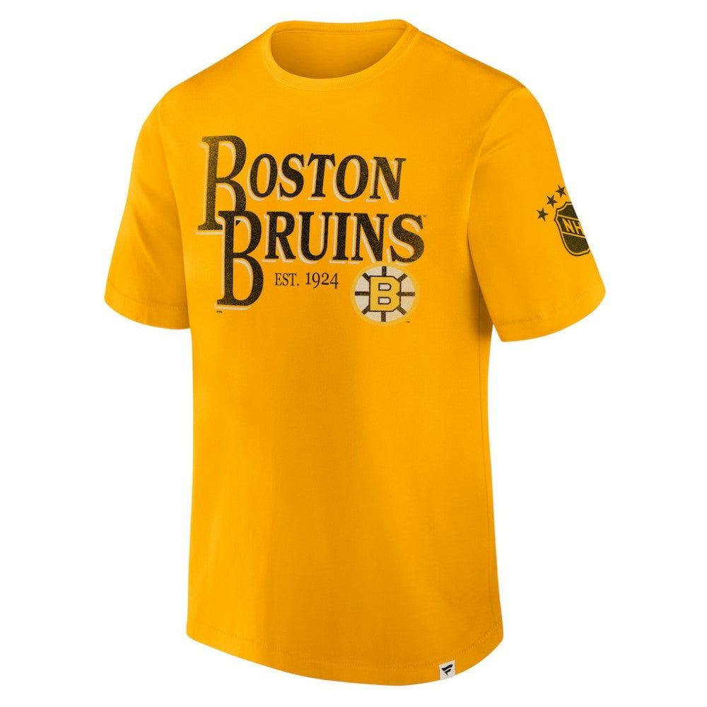 Boston Bruins Fanatics Decades Collection Made To Last T-Shirt - Yellow - NHL 202135520