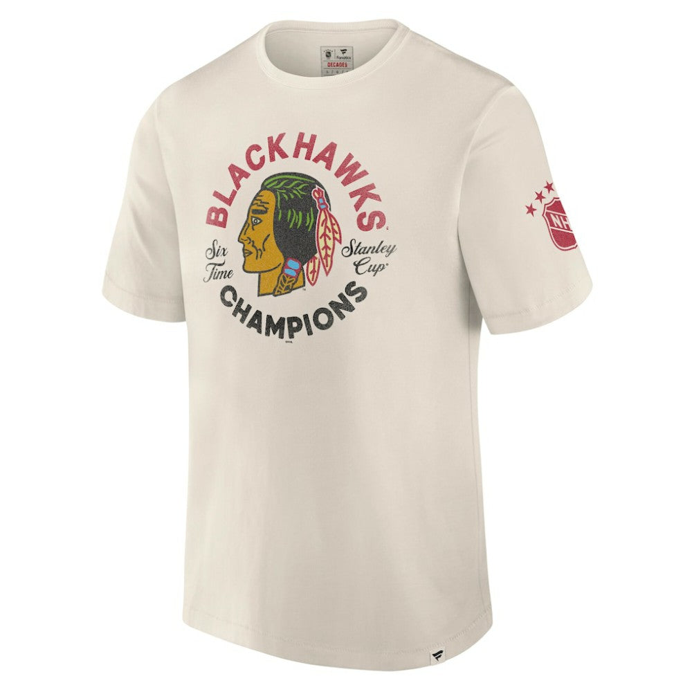 Chicago Blackhawks Fanatics Decades Collection Timeless T-Shirt - White - NHL 202135533
