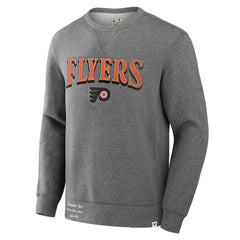 Philadelphia Flyers Fanatics Decades Collection Legendary Fleece Pullover Sweatshirt - Heather Gray - NHL 202135593