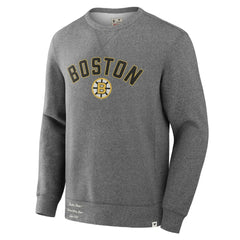 Boston Bruins Fanatics Decades Collection Legendary Fleece Pullover Sweatshirt - Heather Gray - NHL 202135599