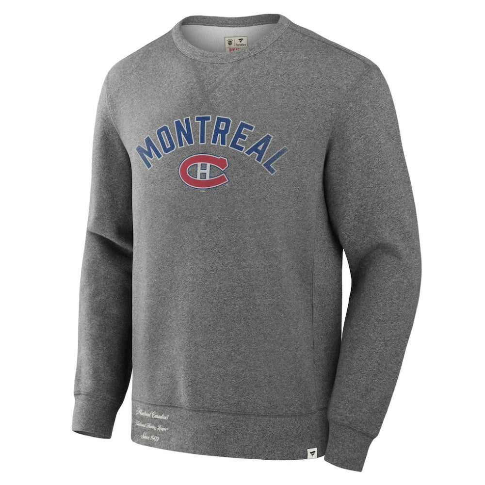 Montreal Canadiens Fanatics Decades Collection Legendary Fleece Pullover Sweatshirt - Heather Gray - NHL 202135600