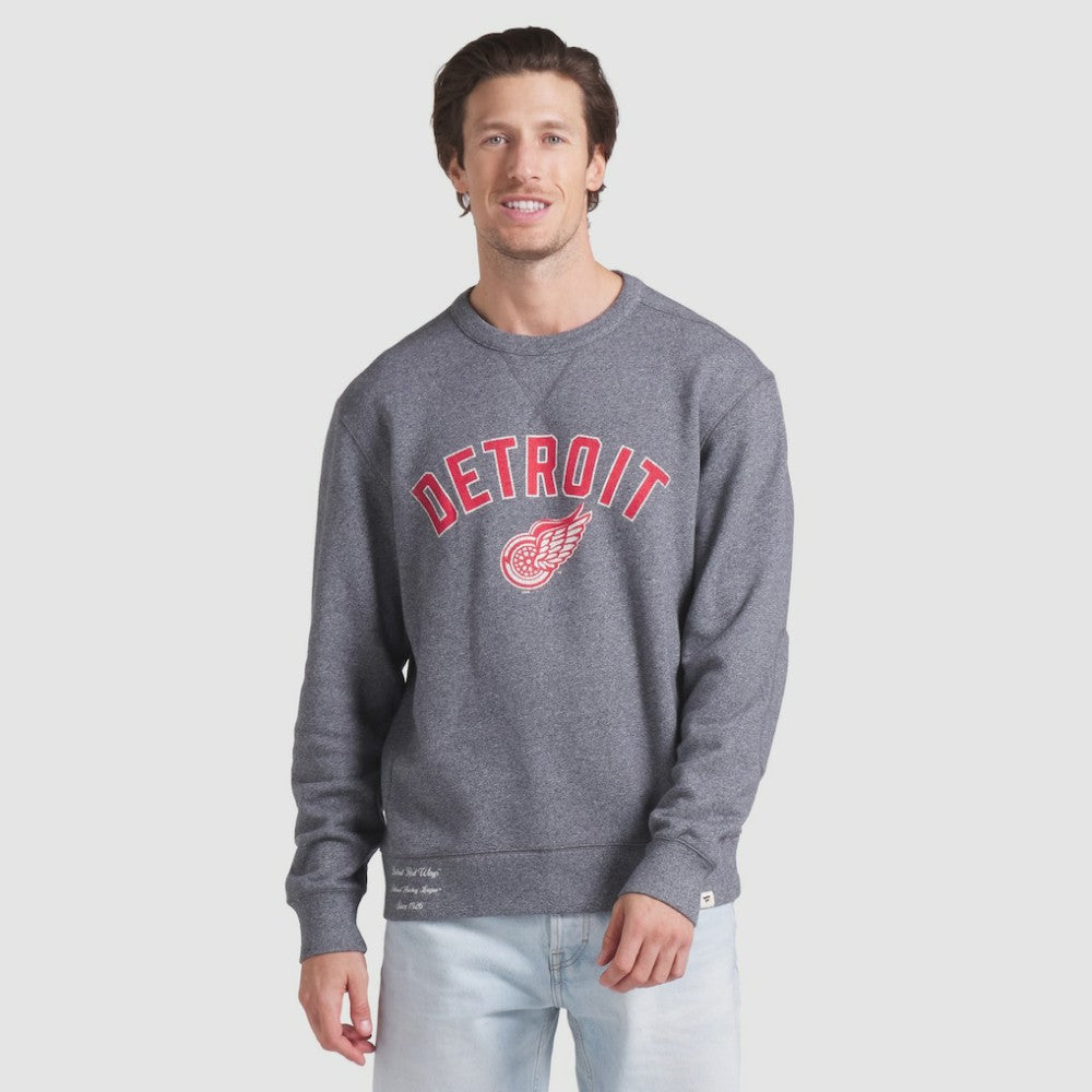 Detroit Red Wings Fanatics Decades Collection Legendary Fleece Pullover Sweatshirt - Heather Gray - NHL 202135606