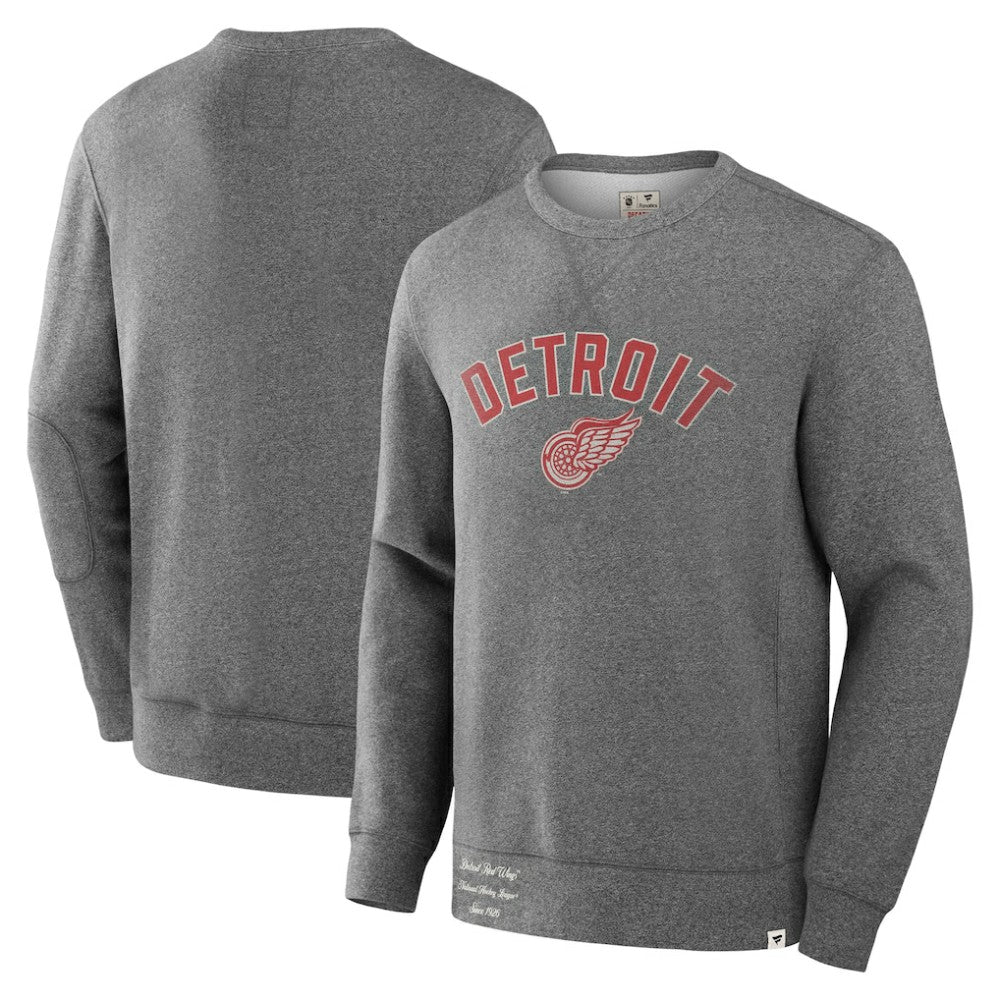 Detroit Red Wings Fanatics Decades Collection Legendary Fleece Pullover Sweatshirt - Heather Gray - NHL 202135606