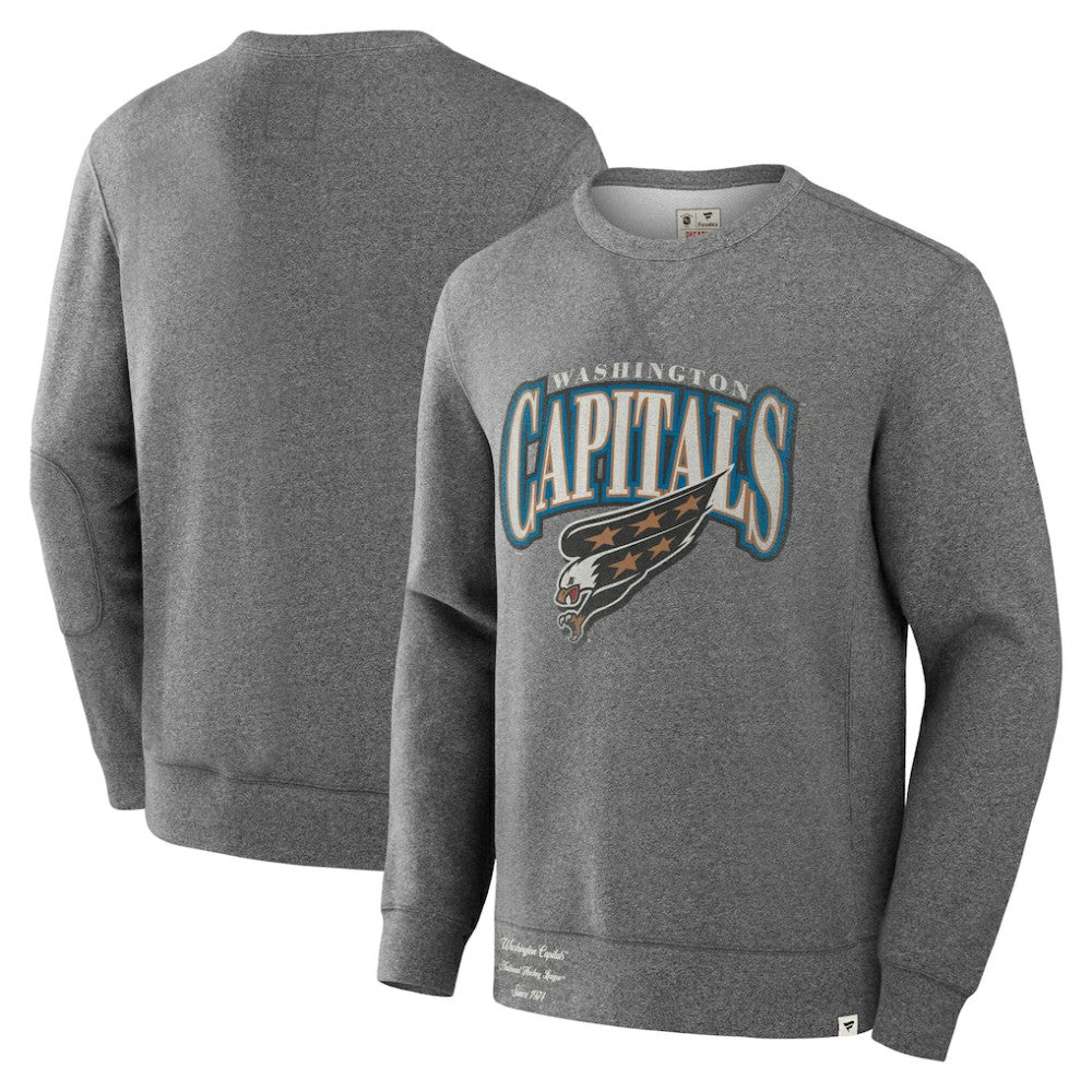 Washington Capitals Fanatics Decades Collection Legendary Fleece Pullover Sweatshirt - Heather Gray - NHL 202135608