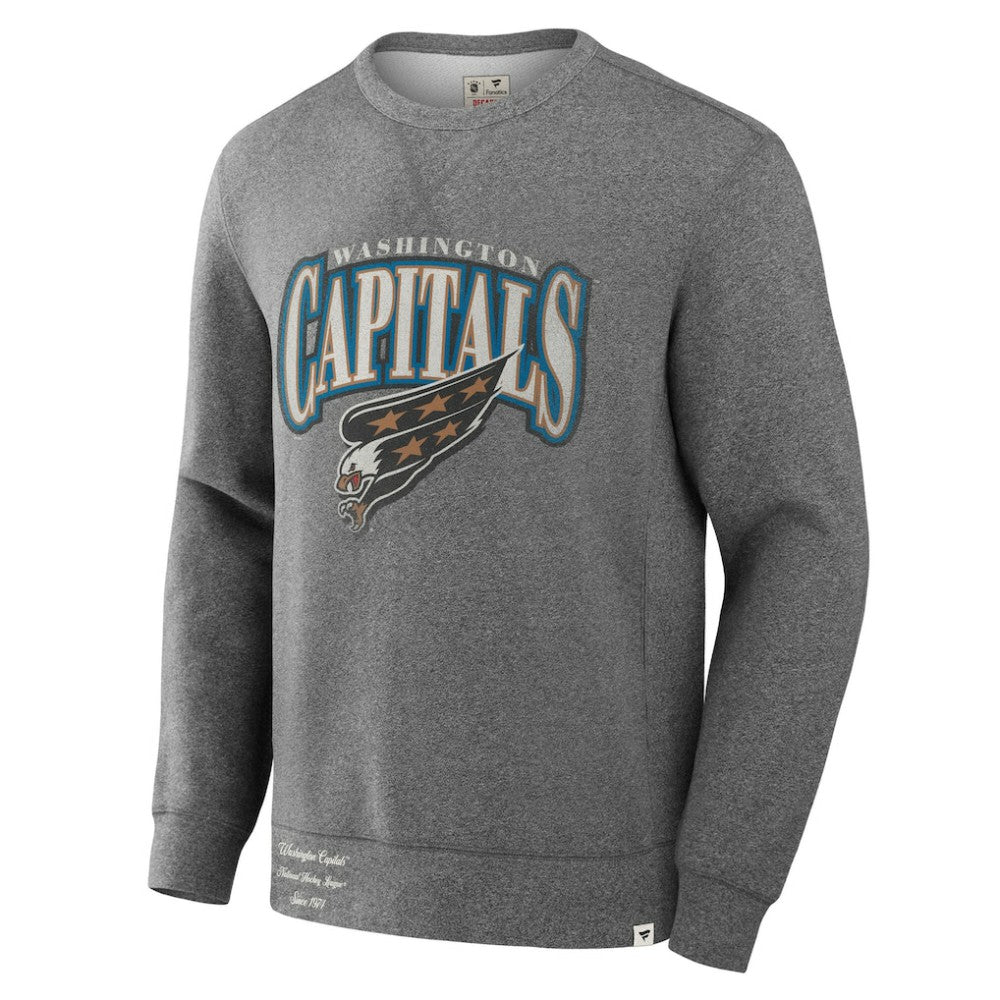 Washington Capitals Fanatics Decades Collection Legendary Fleece Pullover Sweatshirt - Heather Gray - NHL 202135608