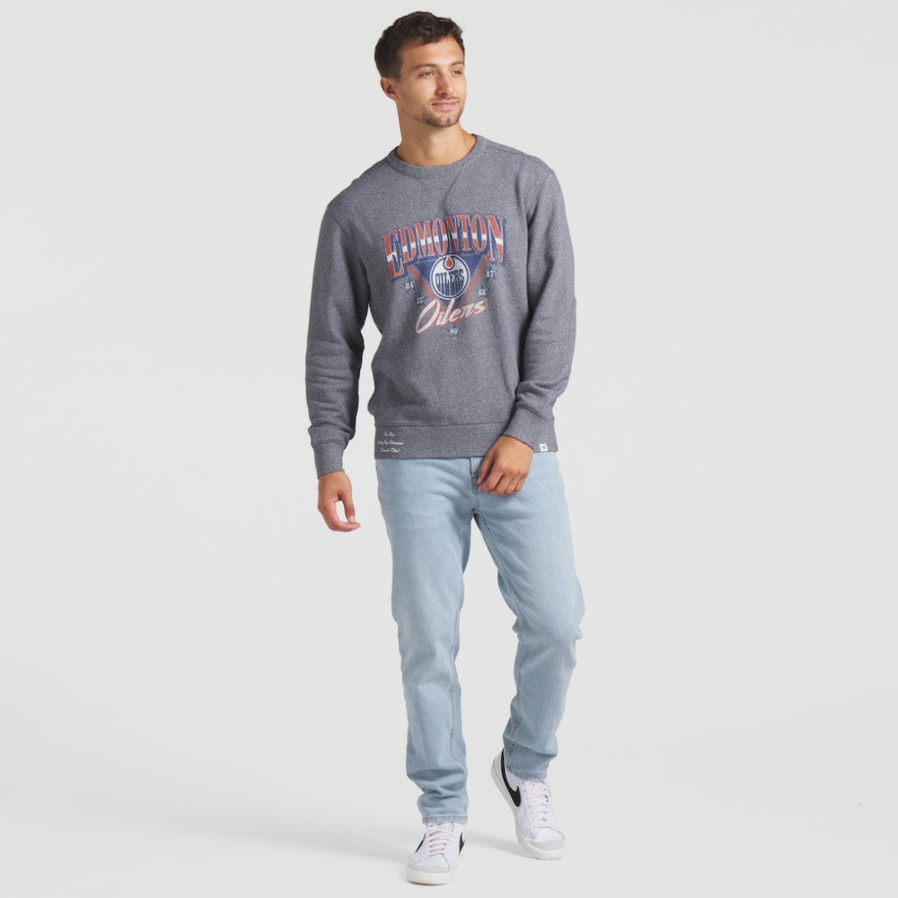 Edmonton Oilers Fanatics Decades Collection Legendary Fleece Pullover Sweatshirt - Heather Gray - NHL 202135609