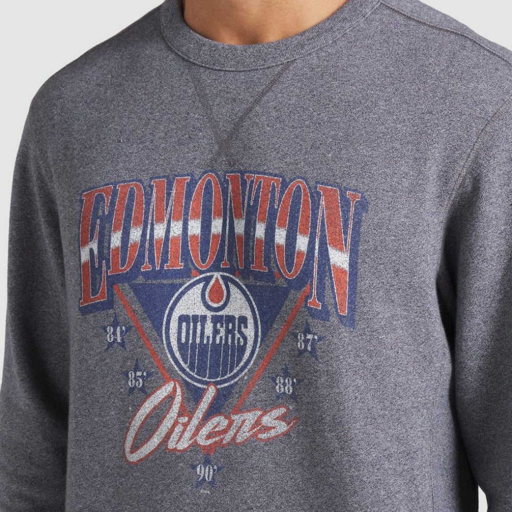 Edmonton Oilers Fanatics Decades Collection Legendary Fleece Pullover Sweatshirt - Heather Gray - NHL 202135609