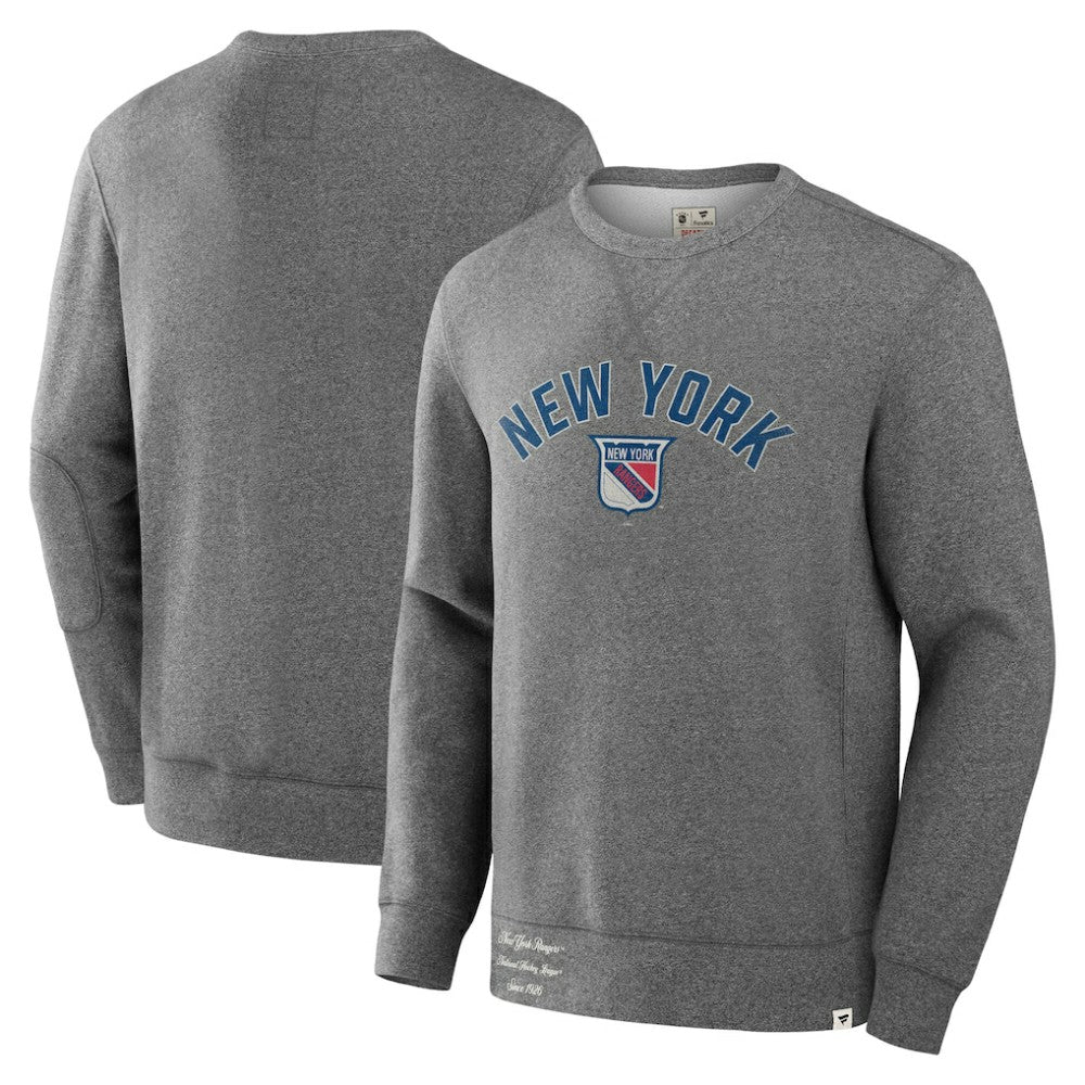 New York Rangers Fanatics Decades Collection Legendary Fleece Pullover Sweatshirt - Heather Gray - NHL 202135611