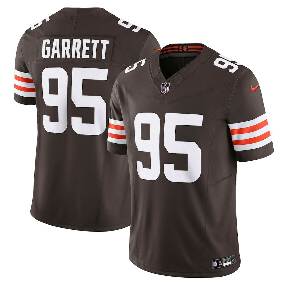 Nike Myles Garrett Cleveland Browns Team Vapor F.U.S.E. Limited Jersey Brown