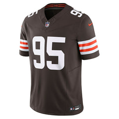 Nike Myles Garrett Cleveland Browns Team Vapor F.U.S.E. Limited Jersey Brown